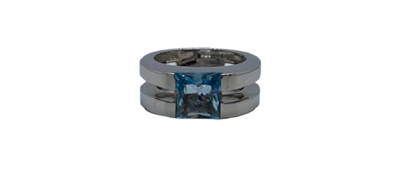 Anello Gioie Gobbo Donna Topazio Azzurro in Oro bianco Topazio AN.OB.TPA.11 - AN.OB.TPA.11